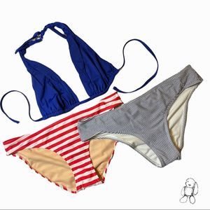 🔥 NEW! One Top, Two Bottoms! Red, White & Blue, Size L / XL 💦